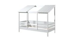 Bed HuisBed Inclusief Vensterbanken En 2 Dakpanelen 5 Bed HuisBed Inclusief Vensterbanken En 2 Dakpanelen -Karlsson Winkel Bed HuisBed inclusief 2 dakpanelen wit 2