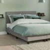 Boxspring Cisano Vlak Met Silver Pocket Deluxe Foam Matras -Karlsson Winkel Boxspring Cisano vlak met Silver Pocket Deluxe Foam matras lichtgrijs