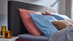 Boxspring Emerald Vlak Met Gestoffeerd Matras -Karlsson Winkel Boxspring Emerald vlak met gestoffeerd matras anthracite