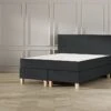 Boxspring Emma Deluxe Classic Vlak Met Gestoffeerd Matras En Poot Naturel -Karlsson Winkel Boxspring Emma Deluxe Classic vlak met gestoffeerd matras en poot naturel dark grey
