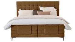 Boxspring Jade Verstelbaar Met Gestoffeerd Matras -Karlsson Winkel Boxspring Jade verstelbaar met gestoffeerd matras cognac 7
