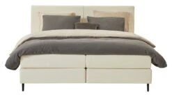 Boxspring Opal Vlak Met Gestoffeerd Matras -Karlsson Winkel Boxspring Opal vlak met gestoffeerd matras ecru 5