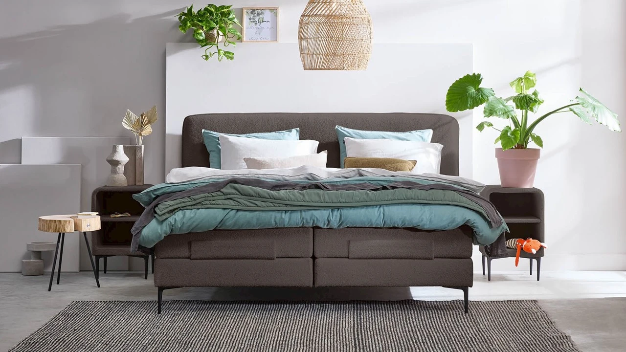 Boxspring Quartz Verstelbaar Met Gestoffeerd Matras 2 Boxspring Quartz Verstelbaar Met Gestoffeerd Matras - Afbeelding 2