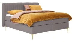 Boxspring Ruby Vlak Met Gestoffeerd Matras -Karlsson Winkel Boxspring Ruby vlak met gestoffeerd matras taupe 4