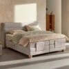 Karlsson Boxspring Solid Lina Verstelbaar Met Gestoffeerd Matras -Karlsson Winkel Boxspring Solid Lina verstelbaar met gestoffeerd matras naturel