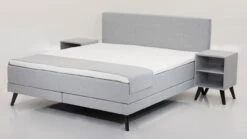 Bestsellers -Karlsson Winkel Boxspring Viggo Promo vlak met gestoffeerd matras oakland grijs 1