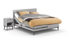 Boxspring Viggo Verstelbaar Met Silver Pocket Deluxe Foam Matras -Karlsson Winkel Boxspring Viggo verstelbaar met Silver Pocket Deluxe Foam matras oakland grijs 2