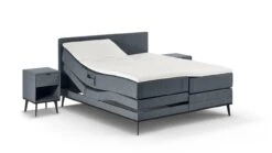 Boxspring Viggo Verstelbaar Met Gestoffeerd Matras -Karlsson Winkel Boxspring Viggo verstelbaar met gestoffeerd matras oakland antraciet 2