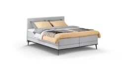 Boxspring Viggo Vlak Met Gestoffeerd Matras -Karlsson Winkel Boxspring Viggo vlak met gestoffeerd matras oakland grijs 3