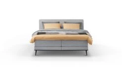 Boxspring Viggo Vlak Met Gestoffeerd Matras -Karlsson Winkel Boxspring Viggo vlak met gestoffeerd matras oakland grijs 4