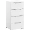 Commode Sydney Met 4 Laden Smal -Karlsson Winkel Commode Sydney met 4 laden smal wit