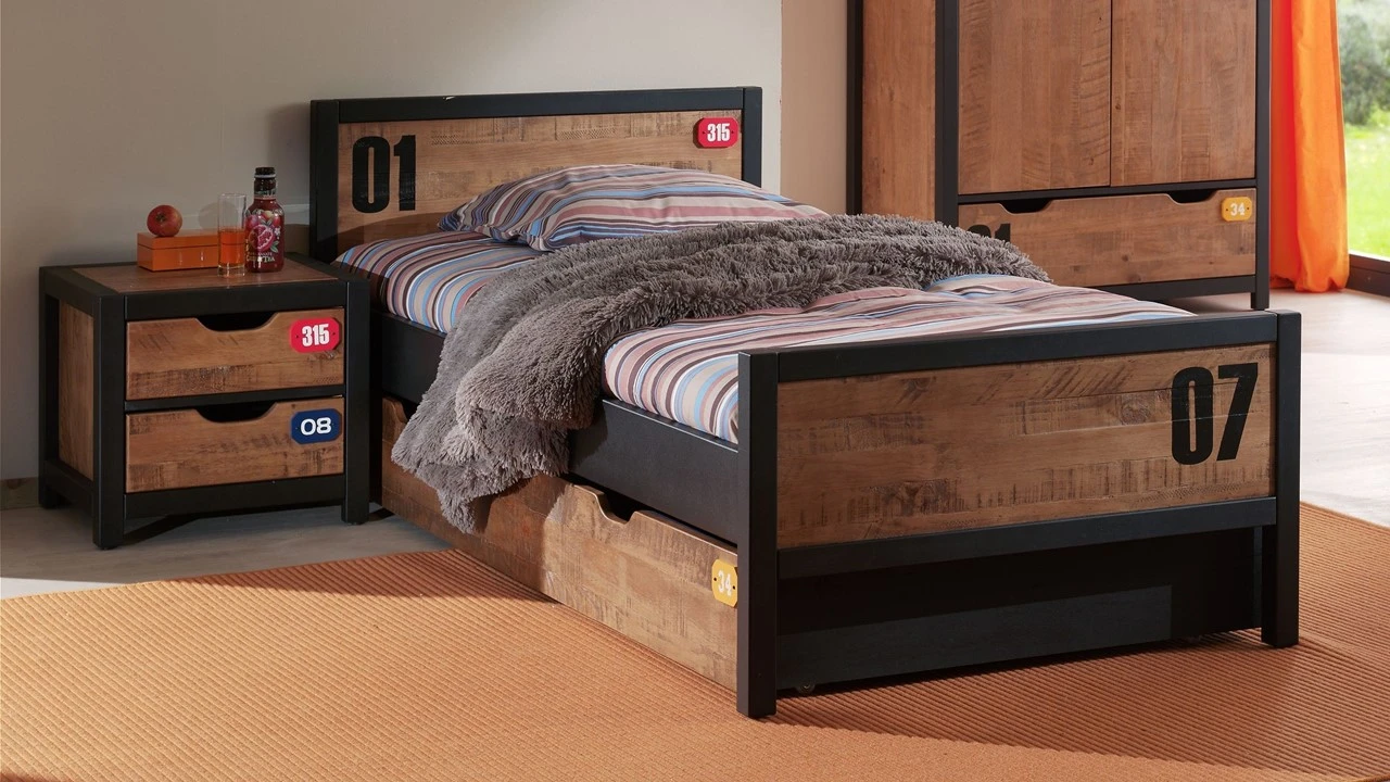 Bed Daan Met Slaaplade En Nachtkast 1 Bed Daan Met Slaaplade En Nachtkast