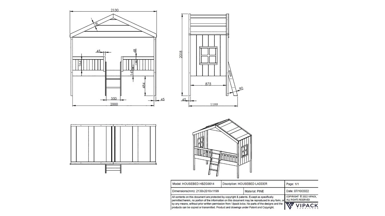 Halfhoogslaper HuisBed 4 Halfhoogslaper HuisBed - Afbeelding 4