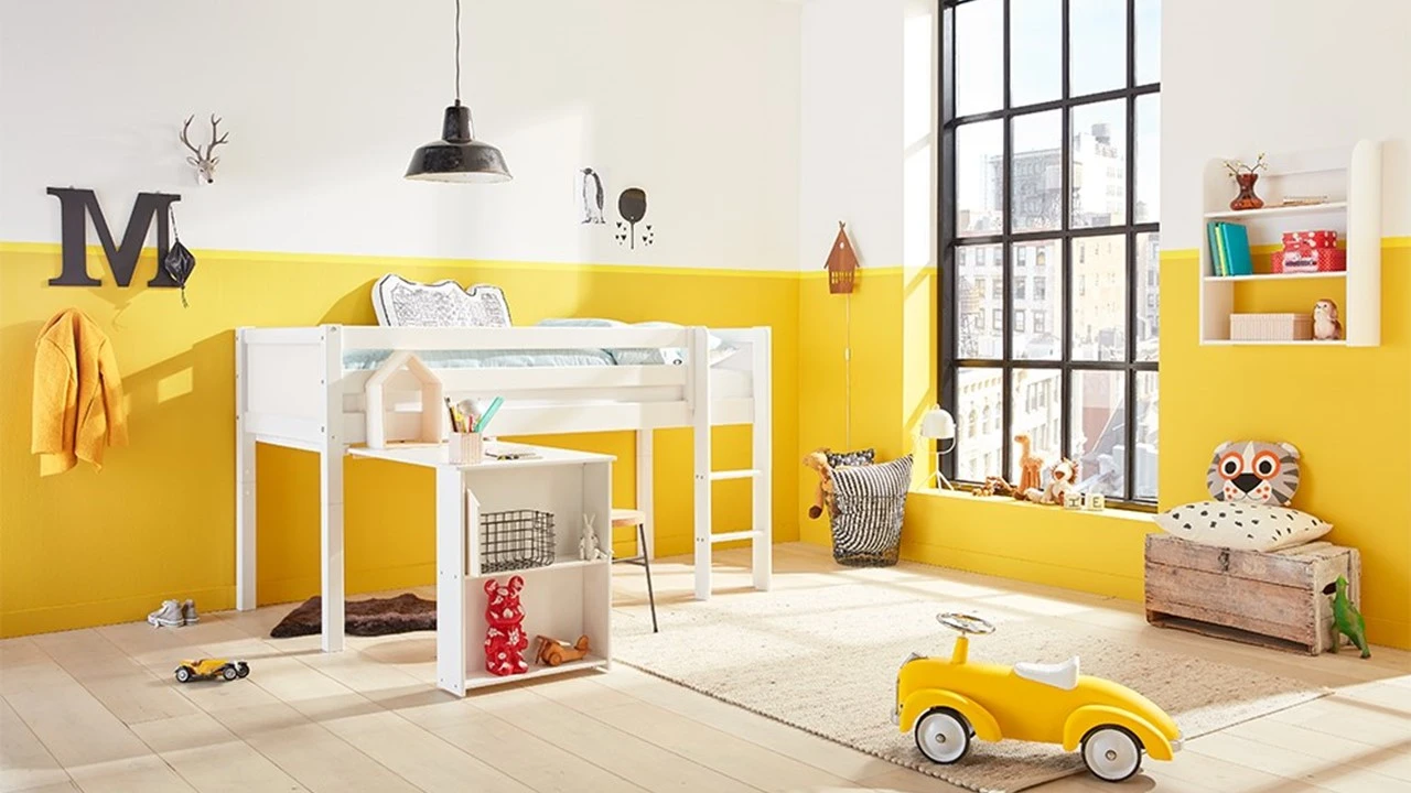 Halfhoogslaper Jip Met Uitschuifbureau 1 Halfhoogslaper Jip Met Uitschuifbureau