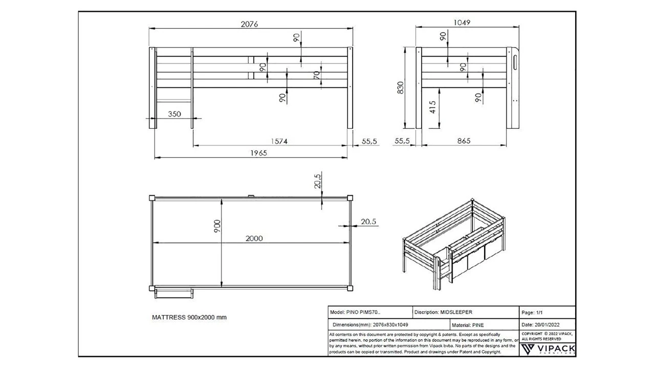 Halfhoogslaper Pino 3 Halfhoogslaper Pino - Afbeelding 3