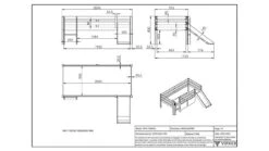 Halfhoogslaper Pino Met Glijbaan 7 Halfhoogslaper Pino Met Glijbaan -Karlsson Winkel Halfhoogslaper Pino met glijbaan wit 3