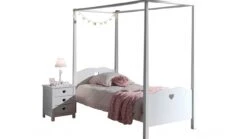 Hemelbed Amori Met Nachtkast 5 Hemelbed Amori Met Nachtkast -Karlsson Winkel Hemelbed en nachtkast Amori wit