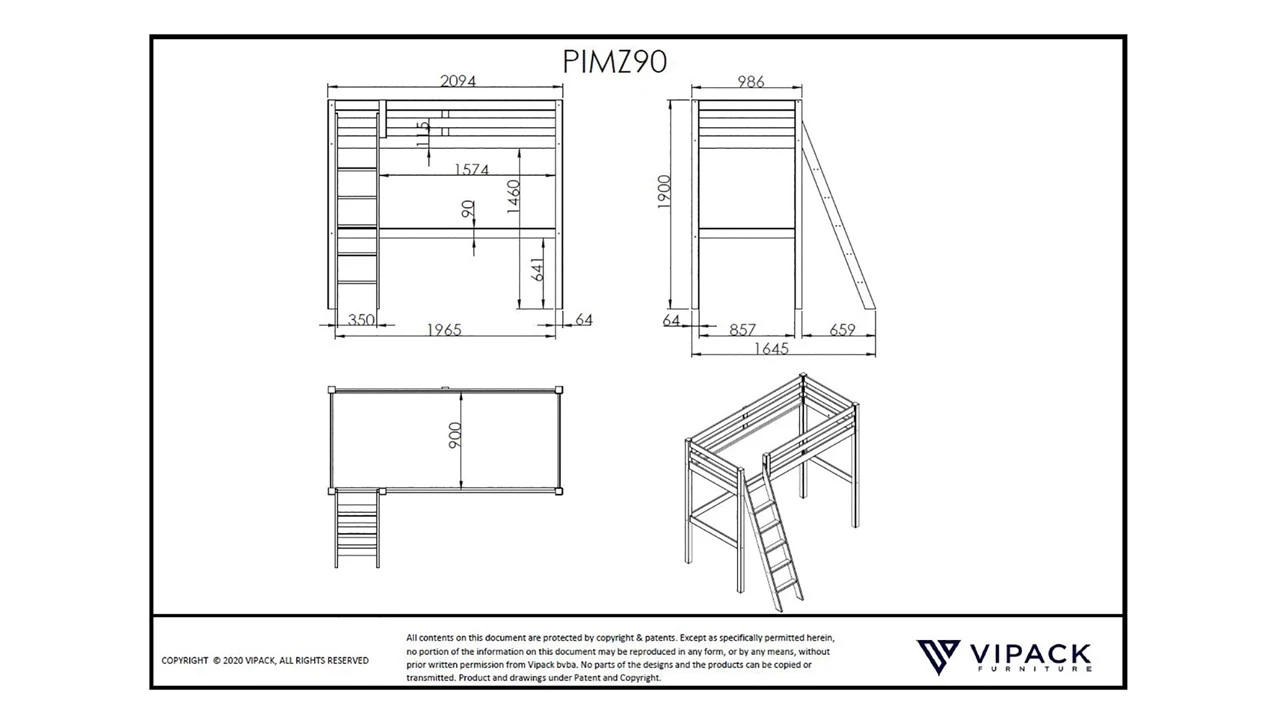 Hoogslaper Pino Mezzanine 4 Hoogslaper Pino Mezzanine - Afbeelding 4