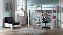 Hoogslaper Pino Met Zetelbed -Karlsson Winkel Hoogslaper Pino met zetelbed wit 2