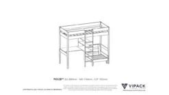 Hoogslaper Pino Met Zetelbed -Karlsson Winkel Hoogslaper Pino met zetelbed wit 6