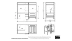 Hoogslaper Pino Met Zetelbed -Karlsson Winkel Hoogslaper Pino met zetelbed wit 7