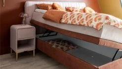 Opbergbox Ruby Vlak Met Gestoffeerde Matras -Karlsson Winkel Opbergbox Ruby vlak met gestoffeerde matras roze bruin 2