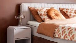 Opbergbox Ruby Vlak Met Gestoffeerde Matras -Karlsson Winkel Opbergbox Ruby vlak met gestoffeerde matras roze bruin 3