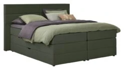 Opbergboxspring Pearl Vlak Met Gestoffeerd Matras -Karlsson Winkel Opbergboxspring Pearl vlak met gestoffeerd matras hunter 5