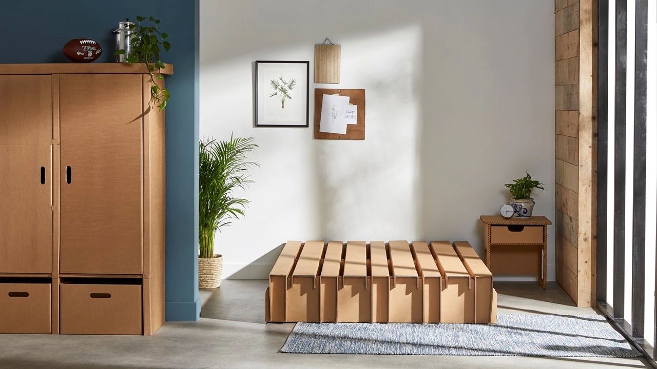 Paper Bed Met Easy Pocket Matras 4 Paper Bed Met Easy Pocket Matras - Afbeelding 4