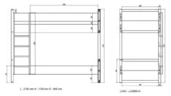Stapelbed Lara -Karlsson Winkel Stapelbed Lara wit 2