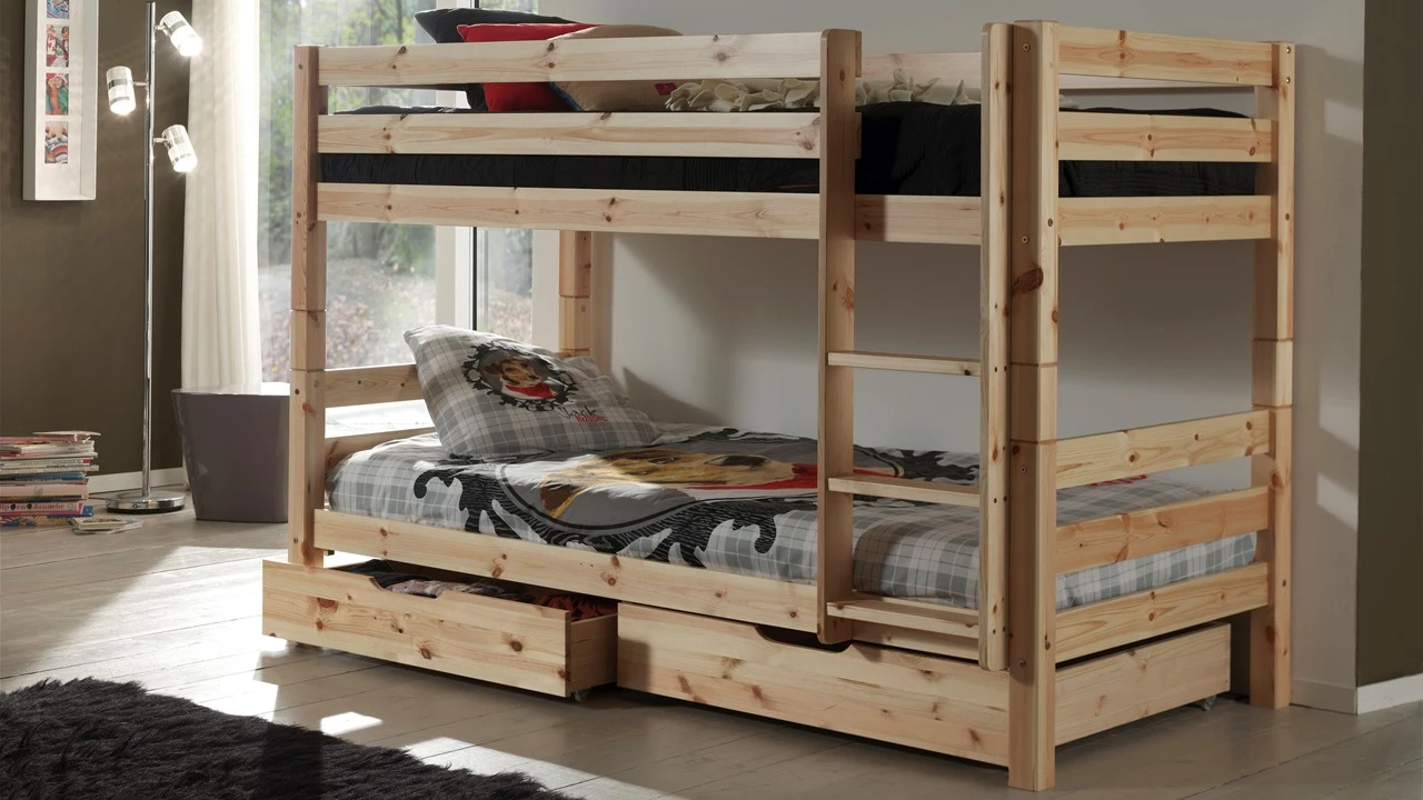 Stapelbed Pino 140 Cm Hoog 1 Stapelbed Pino 140 Cm Hoog