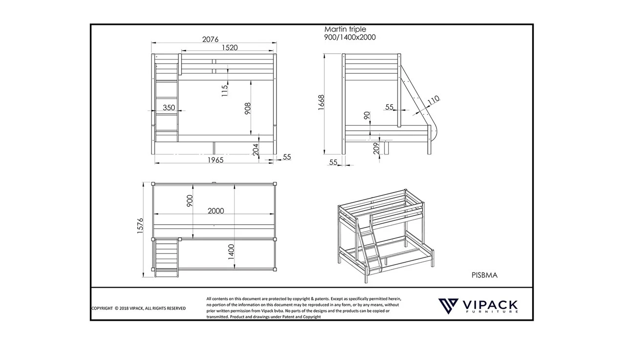 Stapelbed Pino Martin 3 Stapelbed Pino Martin - Afbeelding 3