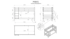 Stapelbed Pino Laag 5 Stapelbed Pino Laag -Karlsson Winkel Stapelbed Pino grijs 5